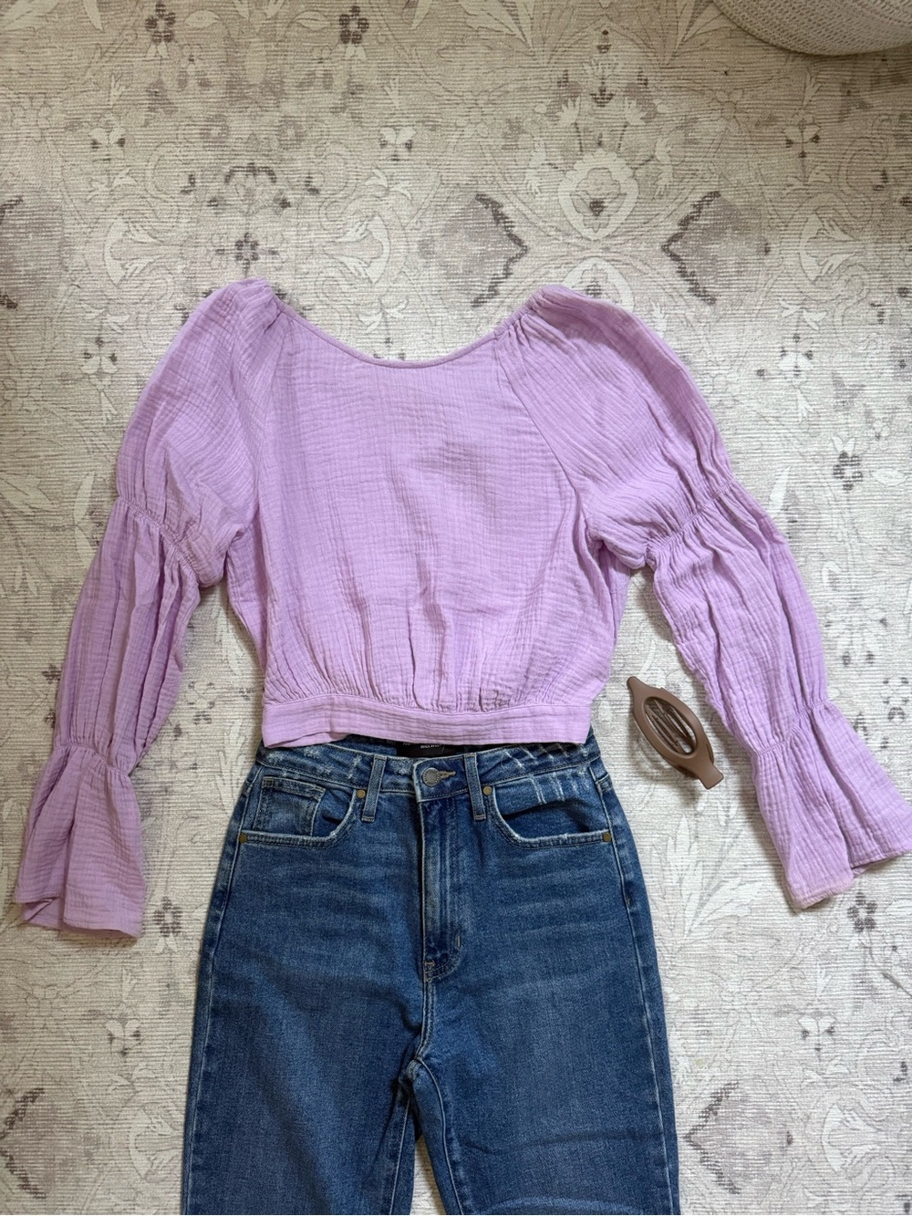 Lilac Puff-Sleeve Too